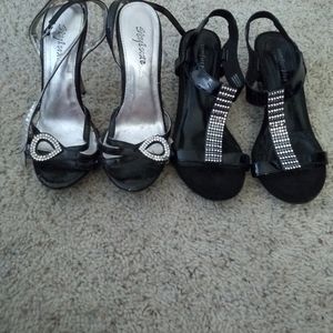Bling sandals and heels
